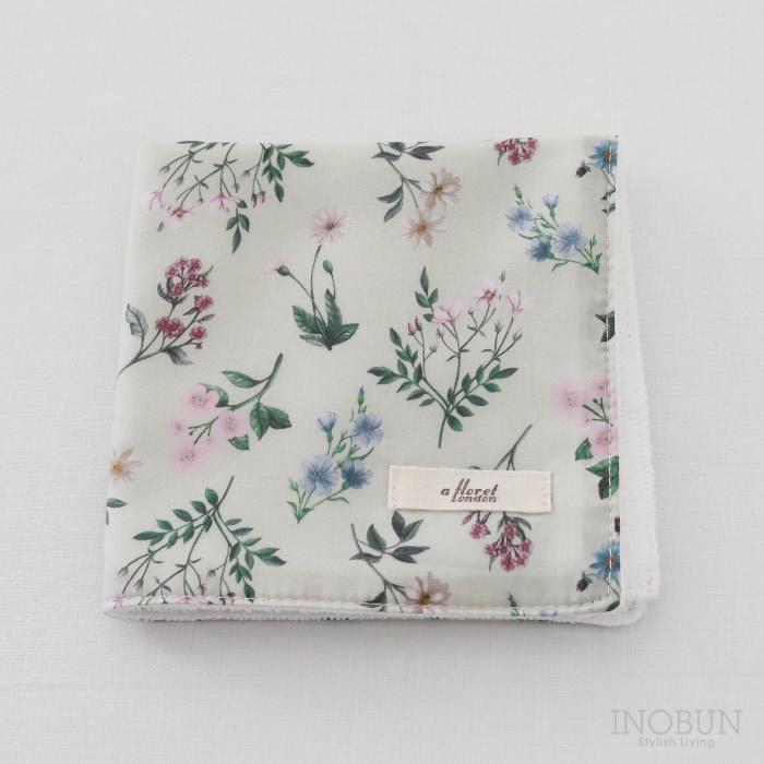 リバティ タナローン ステッチハンドタオル アニー グリーン フローレットロンドン ハンカチ |  | 05