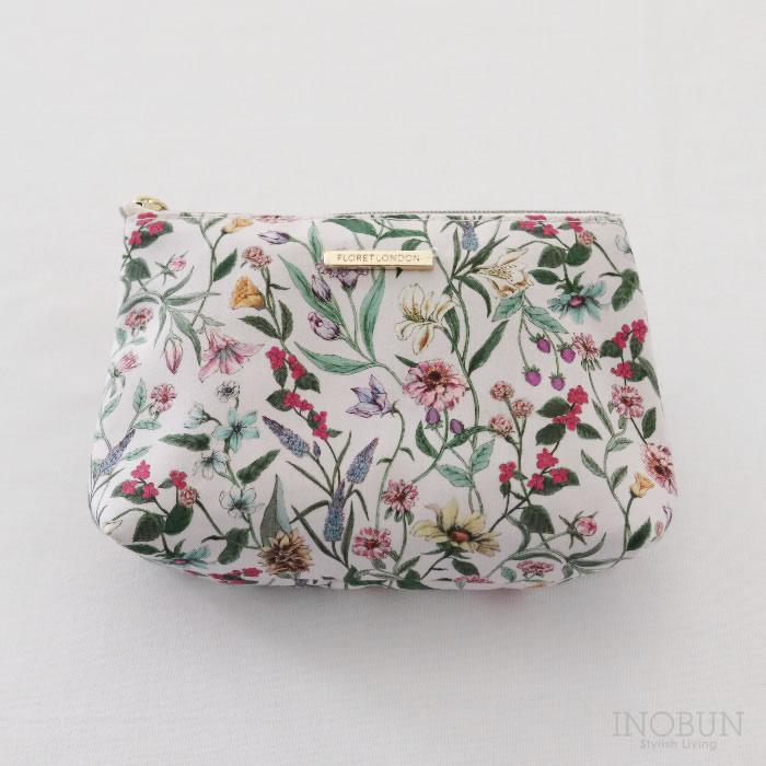 リバティ BASICポーチ フローレットロンドン メグミ アイボリー 化粧ポーチ 底マチ 内ポケットあり |  | 02