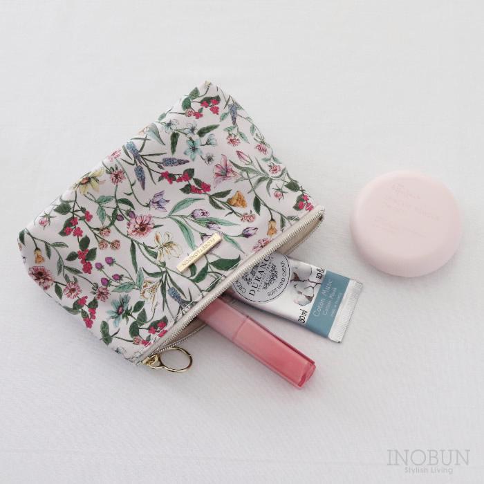 リバティ BASICポーチ フローレットロンドン メグミ アイボリー 化粧ポーチ 底マチ 内ポケットあり |  | 04