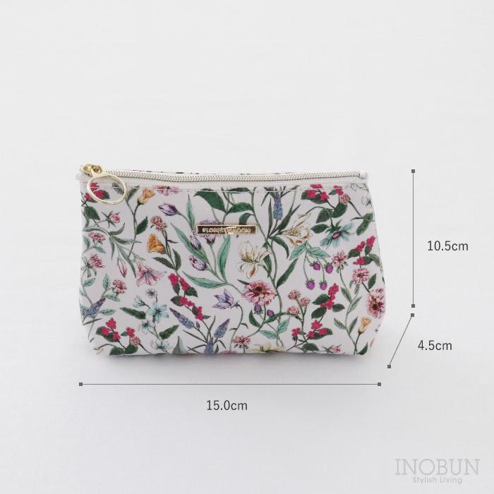 リバティ BASICポーチ フローレットロンドン メグミ アイボリー 化粧ポーチ 底マチ 内ポケットあり |  | 08