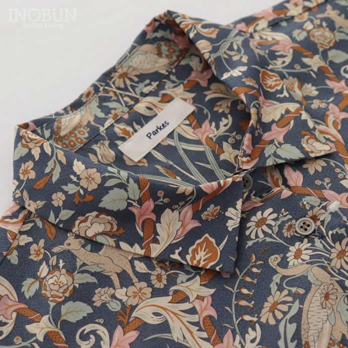 Parkes LIBERTY 共布リボン付きAラインワンピース Joan/25AU |  | 15