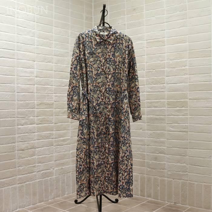 Parkes LIBERTY 共布リボン付きAラインワンピース Joan/25AU |  | 03