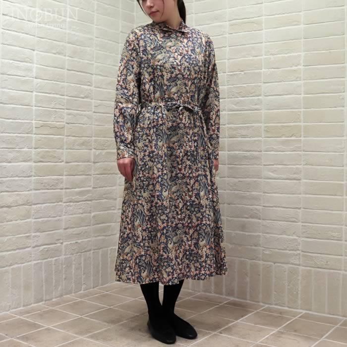 Parkes LIBERTY 共布リボン付きAラインワンピース Joan/25AU |  | 07