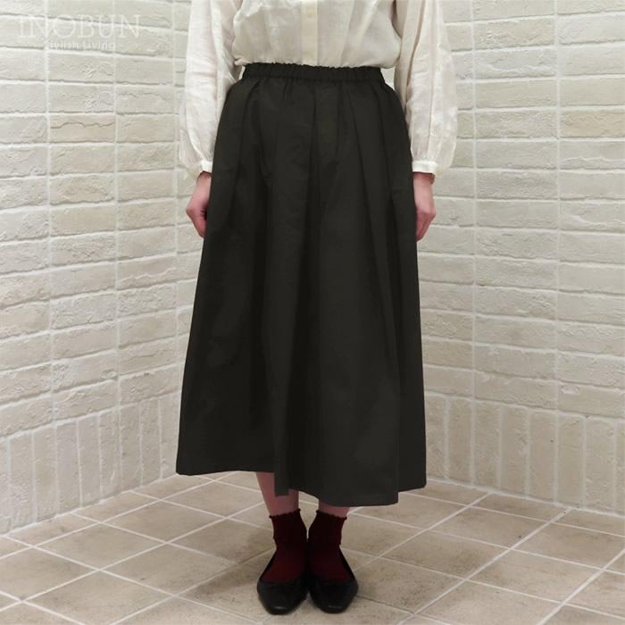 スカート Crespi 見返しリバティ C/Nグログラン 80cm丈 チャコール 38