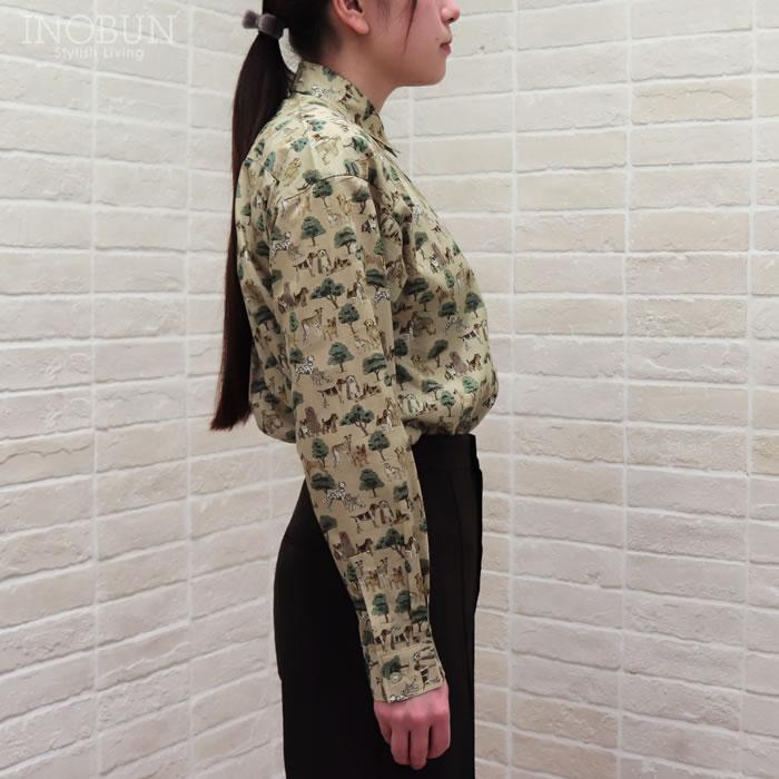 Parkes リバティ レギュラーカラードロップショルダーシャツ ブラウス HYDE PARK HOUNDS/D/63 |  | 05