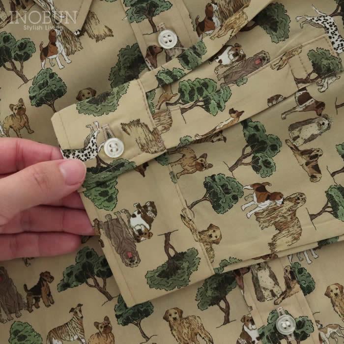 Parkes リバティ レギュラーカラードロップショルダーシャツ ブラウス HYDE PARK HOUNDS/D/63 |  | 08