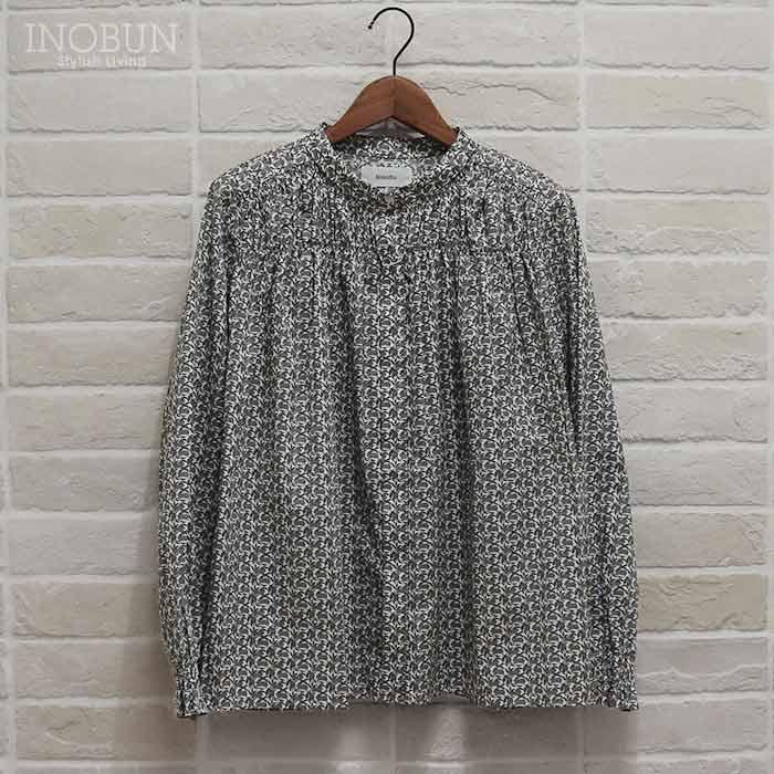 sosotto LIBERTY タナローンチビ衿シャーリングブラウス Cotton Tail