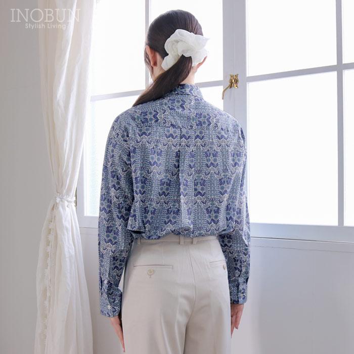 Parkes リバティ コンパクトボックスシャツ ブラウス Mサイズ 長袖