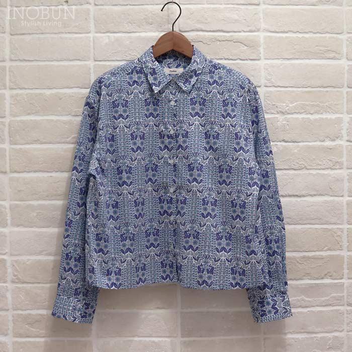 Parkes リバティ コンパクトボックスシャツ ブラウス Mサイズ 長袖