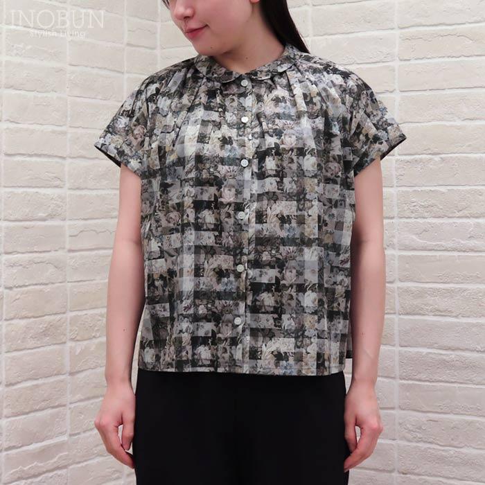 イノブン別注 Vent d'ouest LIBERTY コンパクト衿 ギャザーブラウス Archive Gingham |  | 01