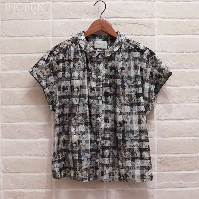 イノブン別注 Vent d'ouest LIBERTY コンパクト衿 ギャザーブラウス Archive Gingham |  | 03