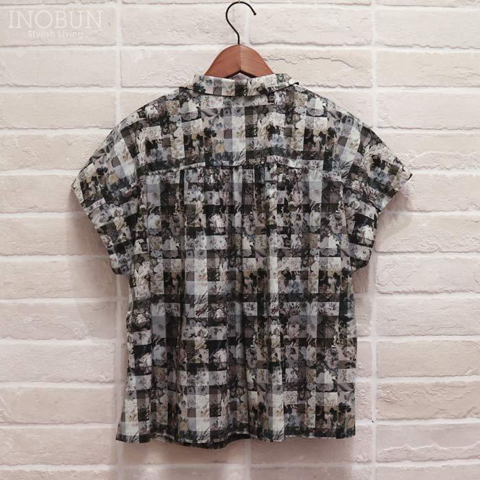 イノブン別注 Vent d'ouest LIBERTY コンパクト衿 ギャザーブラウス Archive Gingham |  | 04
