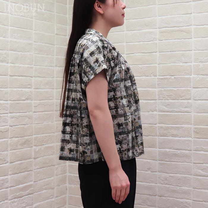 イノブン別注 Vent d'ouest LIBERTY コンパクト衿 ギャザーブラウス Archive Gingham |  | 05