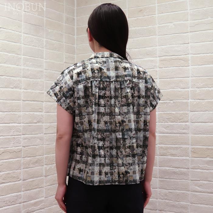 イノブン別注 Vent d'ouest LIBERTY コンパクト衿 ギャザーブラウス Archive Gingham |  | 06