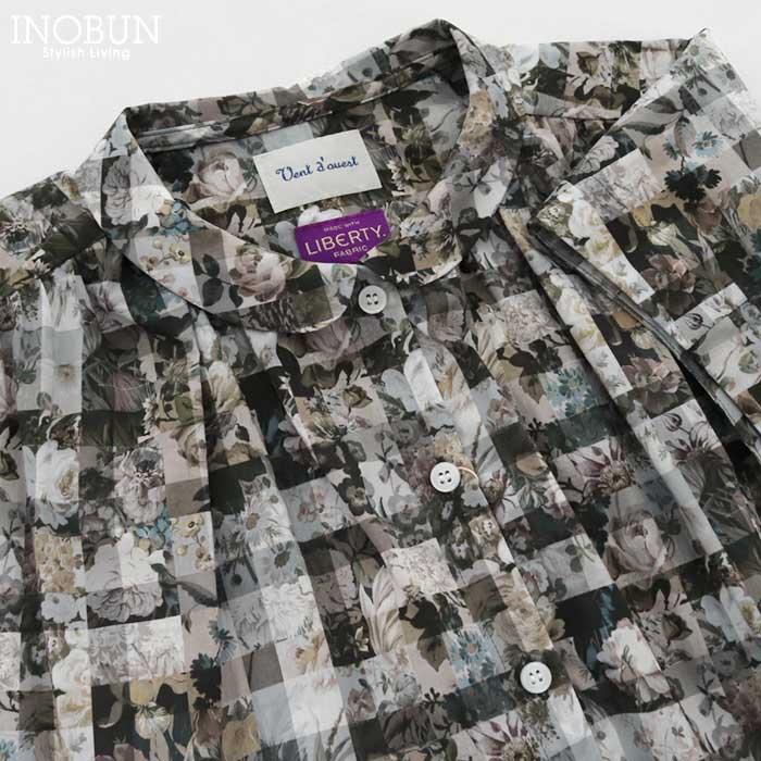 イノブン別注 Vent d'ouest LIBERTY コンパクト衿 ギャザーブラウス Archive Gingham |  | 07