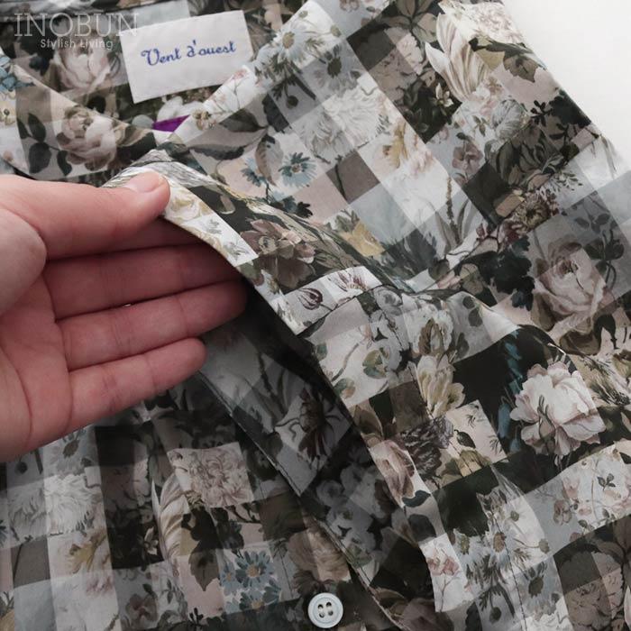 イノブン別注 Vent d'ouest LIBERTY コンパクト衿 ギャザーブラウス Archive Gingham |  | 08