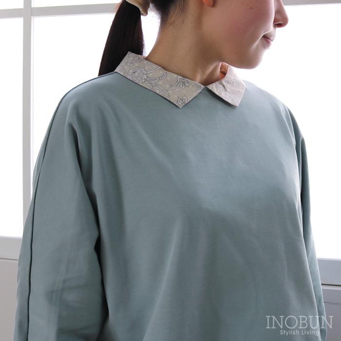 イノブン別注 Vent d'ouest リバティ襟くるみボタン THE FANCTIONAL BASIC カットソー 38サイズ Maroly サックス LIBERTY | 