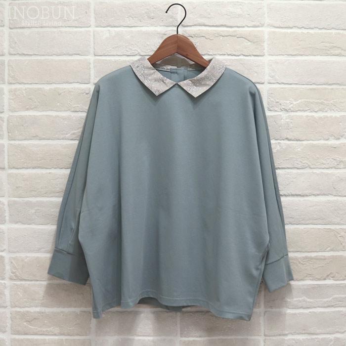 イノブン別注 Vent d'ouest リバティ襟くるみボタン THE FANCTIONAL BASIC カットソー 38サイズ Maroly サックス LIBERTY |  | 03