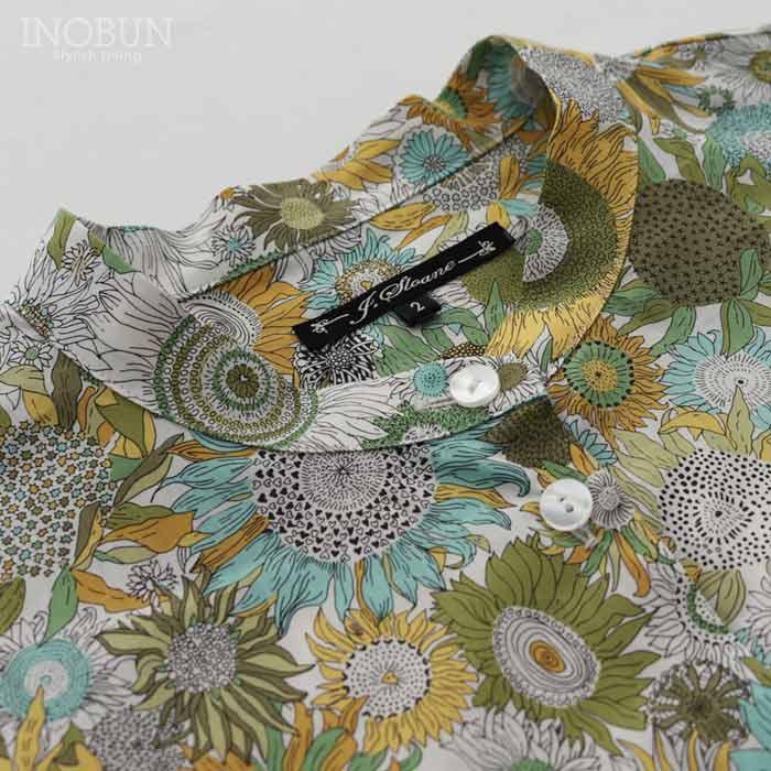 J.Sloane LIBERTY スタンドカラーAラインワンピース Sumall Susanna/AE 7分袖の画像