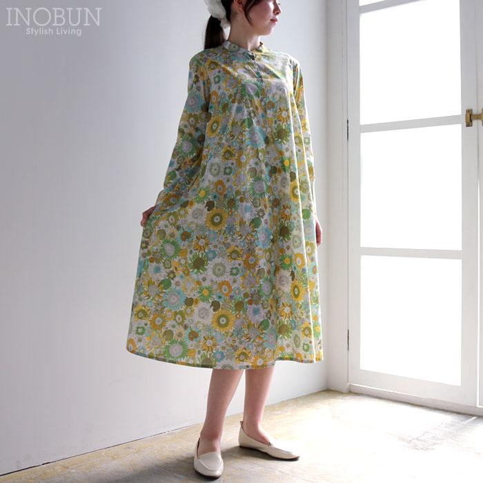 J.Sloane LIBERTY スタンドカラーAラインワンピース Sumall Susanna/AE 7分袖の画像