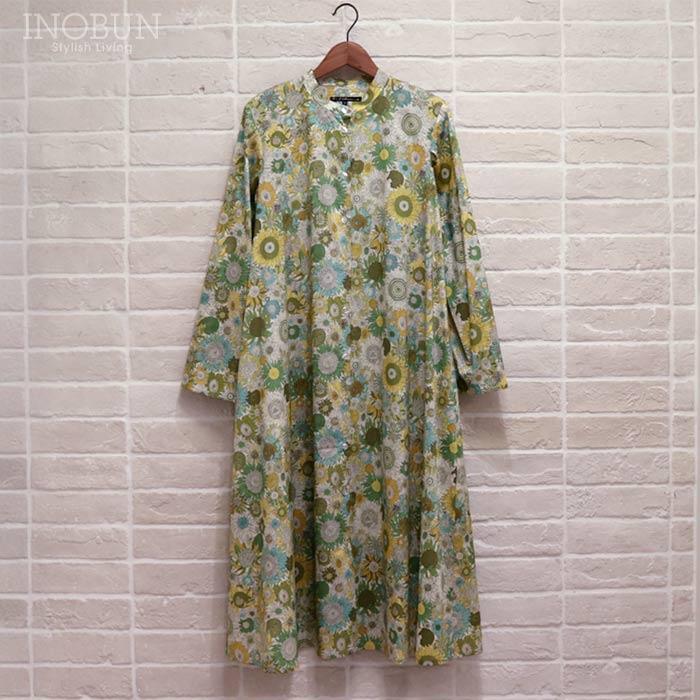 J.Sloane LIBERTY スタンドカラーAラインワンピース Sumall Susanna/AE 7分袖の画像