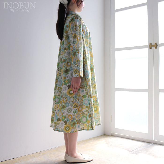 J.Sloane LIBERTY スタンドカラーAラインワンピース Sumall Susanna/AE 7分袖の画像