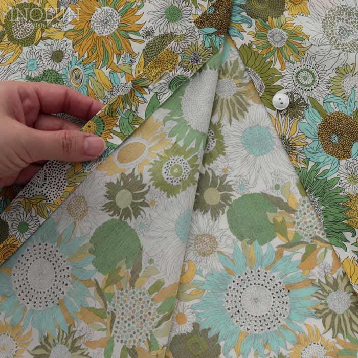 J.Sloane LIBERTY スタンドカラーAラインワンピース Sumall Susanna/AE 7分袖の画像