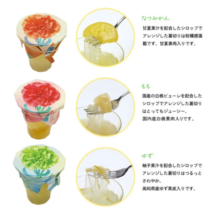 数量限定】フルーツ葛切り 6個セット なつみかん もも ゆず MAM