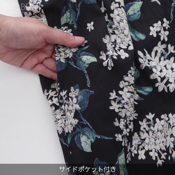 sosotto LIBERTY タナローン チビ衿ヨーク切替ギャザーワンピース 6分袖 Archive Lilacの画像