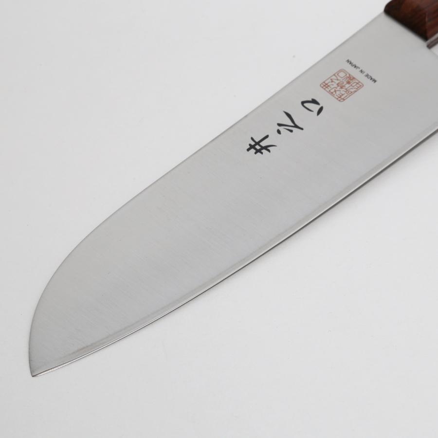 関の刃物 紫檀三徳包丁 170mm AUS-8 モリブデン鋼 日本製 家庭用 万能