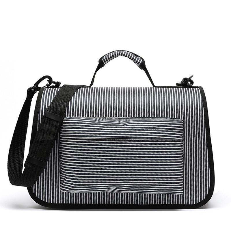 最高品質の ペットキャリーバッグ ペットバッグ ボストンバッグ ストライプ 2way 肩掛け 手提げ 折りたたみ メッシュ ショルダー 犬 猫 ペット用 通気性 Cisama Sc Gov Br
