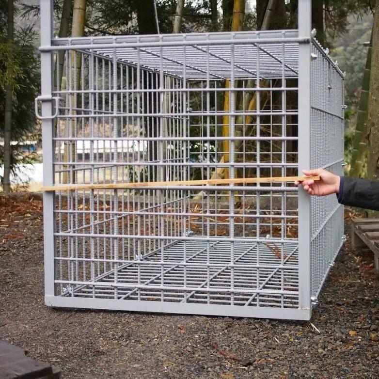 営業所止めにてお届け】イノシシ箱罠 トリガー式 蹴り糸式 ファーレ旭