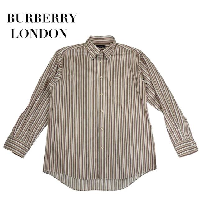 中古 バーバリーロンドン BURBERRY LONDON 長袖シャツ ストライプ柄 