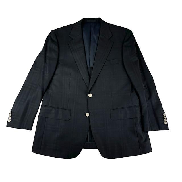新品未使用 BURBERRY LONDON テーラードジャケット AB7 大きめ 新品級】BURBERRY London テーラードジャケット バーバリー 麻混 新品