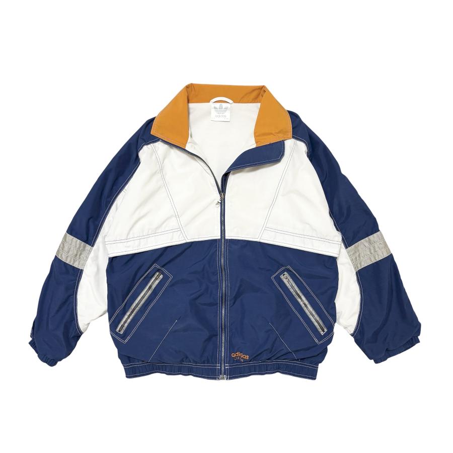 adidas 中古 アディダス ナイロンジャケット クリーニング済み 80s 銀