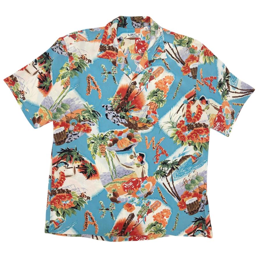 SUN SURF 古着 サンサーフ アロハシャツ マッキントッシュメニュー柄