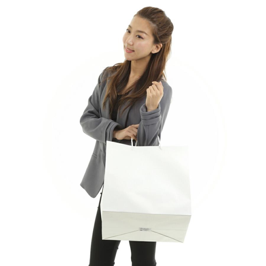紙袋 マチ広 大容量 特大サイズ 業務 手提げ袋 高級 白 無地 50枚 Q