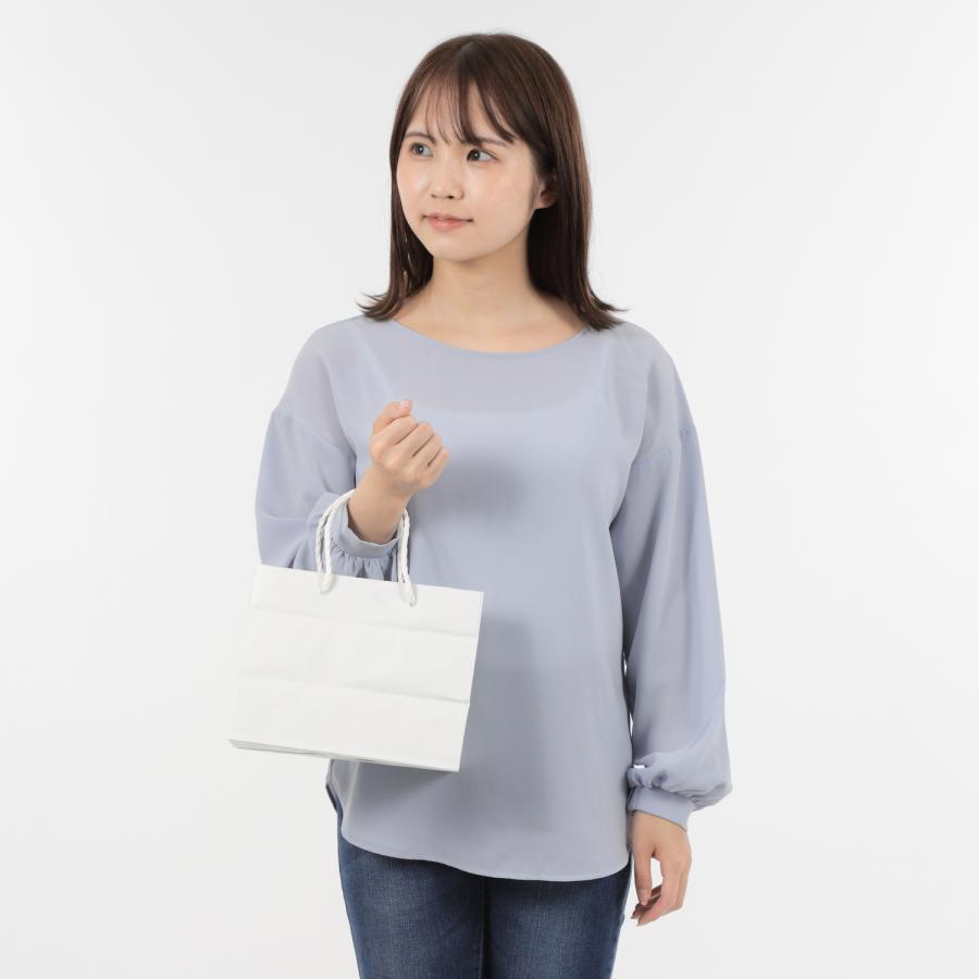 紙袋 マチ広 L-23 フラット 10枚 100枚 500枚 230×140×190 手提げ ペーパバッグ 白 無地 ラッピング ギフト おしゃれの画像