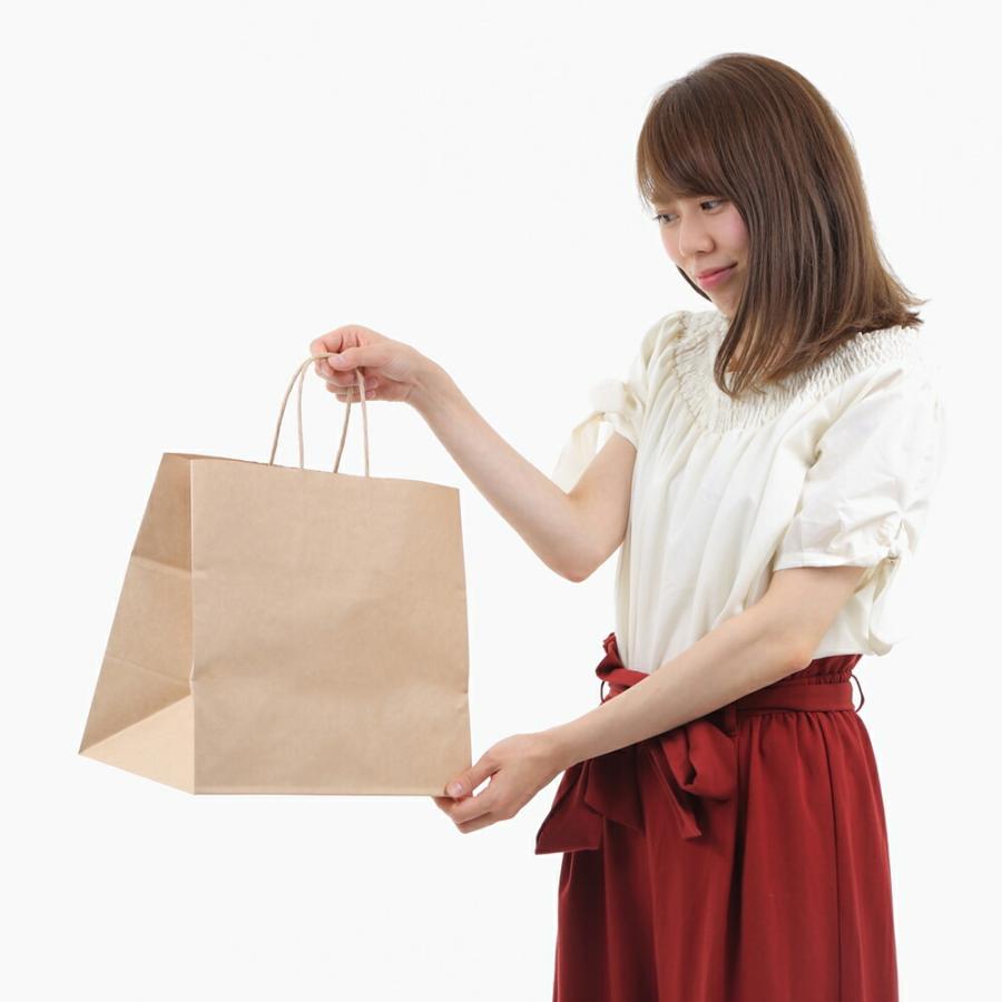 紙袋 マチ20cm マチ広 マチあり 未晒 無地 茶色 業務用 クラフト 50枚