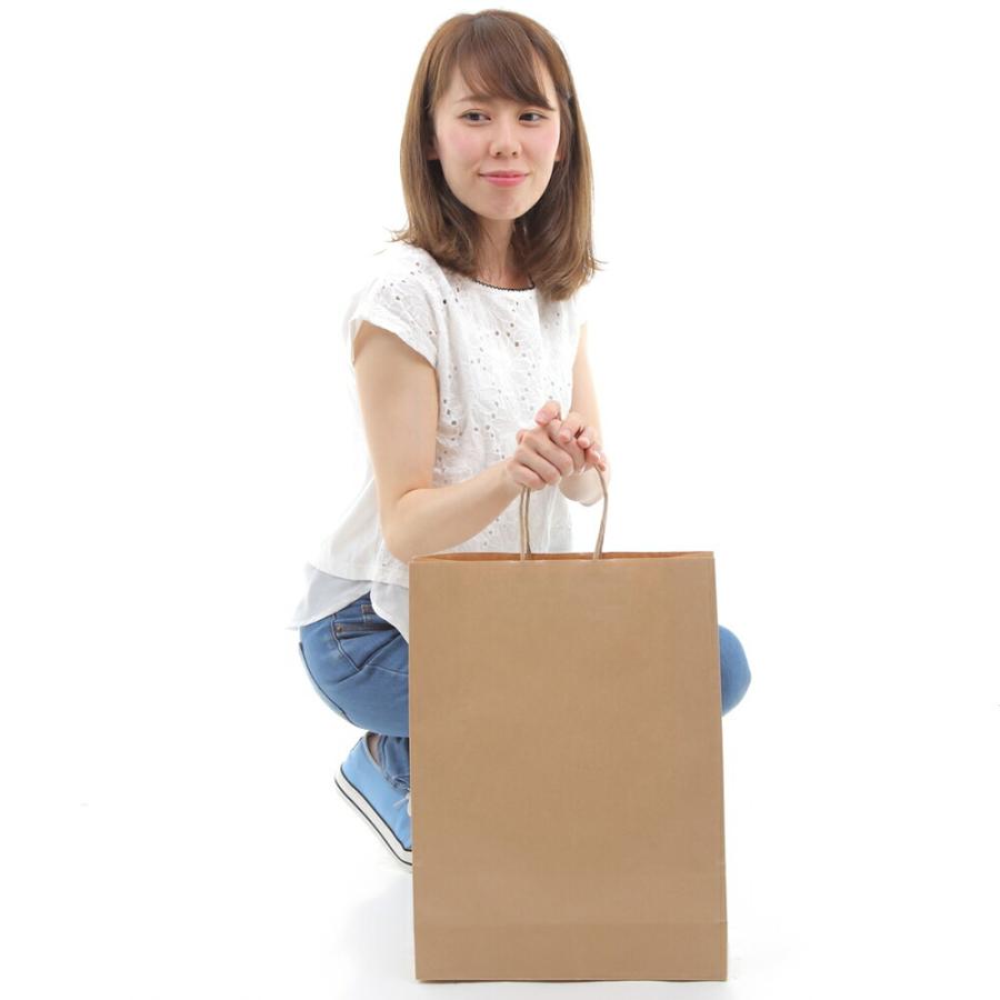紙袋 A3 手提げ 50枚 200枚 1000枚 大 茶色 大きい 取っ手 未晒 無地 HA-2 320x115x430の画像
