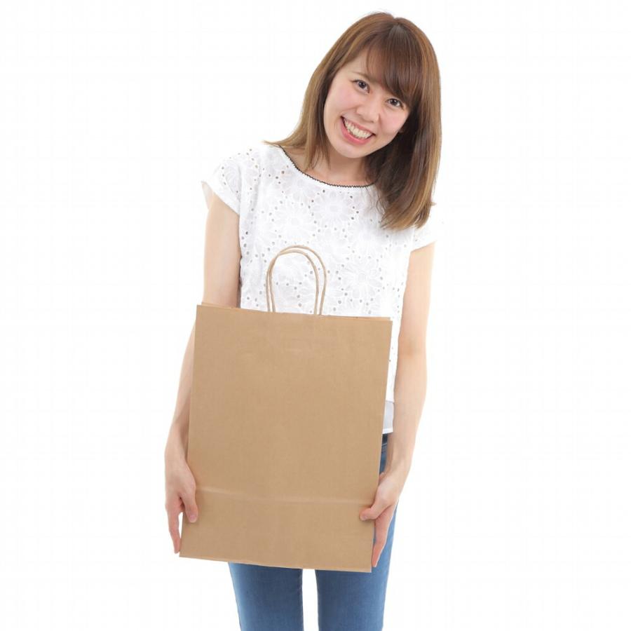 紙袋 A3 手提げ 50枚 200枚 1000枚 大 茶色 大きい 取っ手 未晒 無地 HA-2 320x115x430の画像
