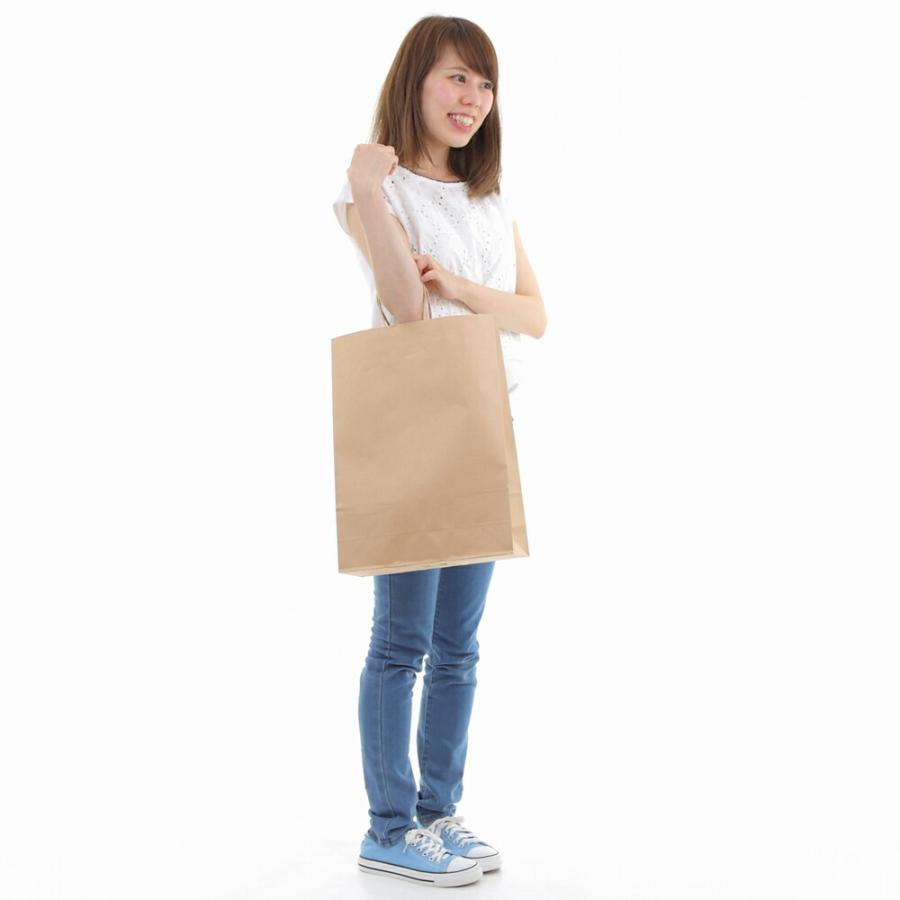 紙袋 A3 手提げ 50枚 200枚 1000枚 大 茶色 大きい 取っ手 未晒 無地 HA-2 320x115x430の画像