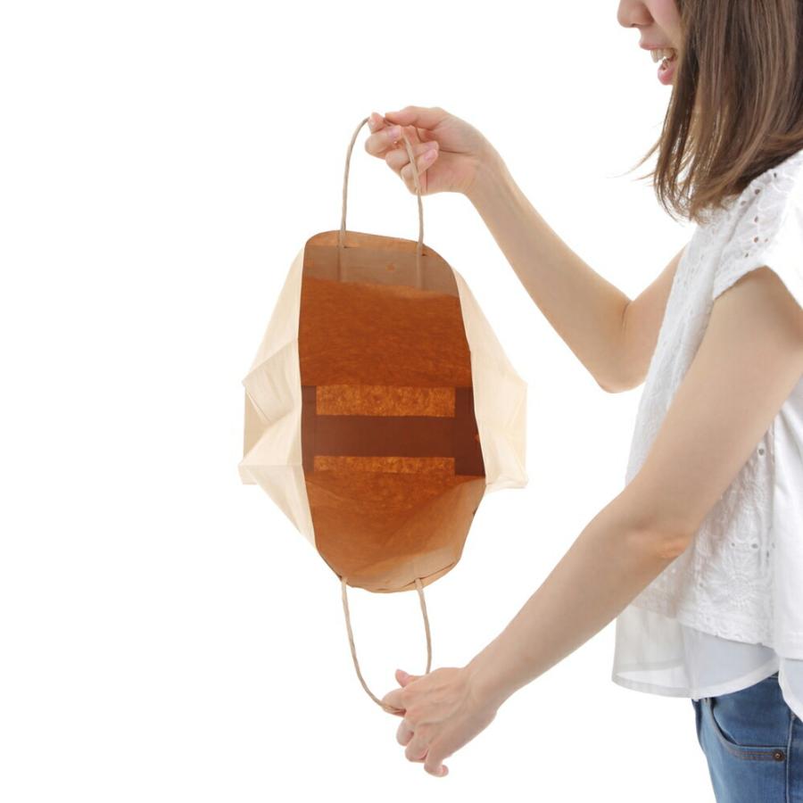 紙袋 A3 手提げ 50枚 200枚 1000枚 大 茶色 大きい 取っ手 未晒 無地 HA-2 320x115x430の画像