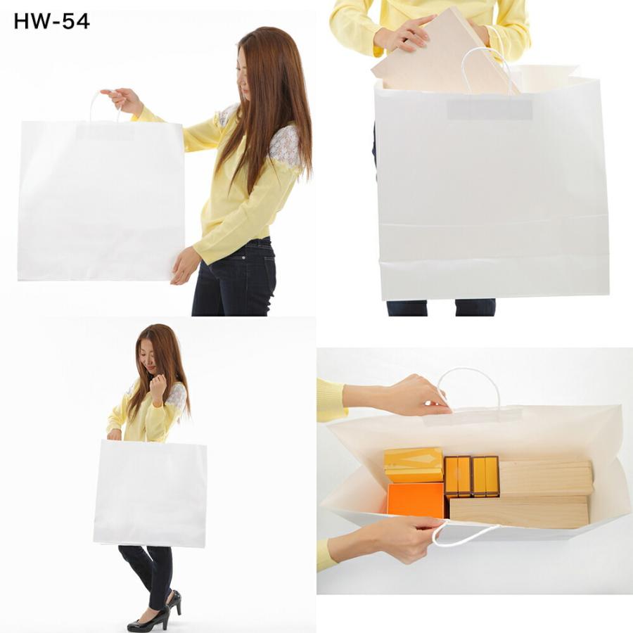 紙袋 特大サイズ 業務 手提げ 無地 白 大 マチ広 マチ20cm マチあり 50