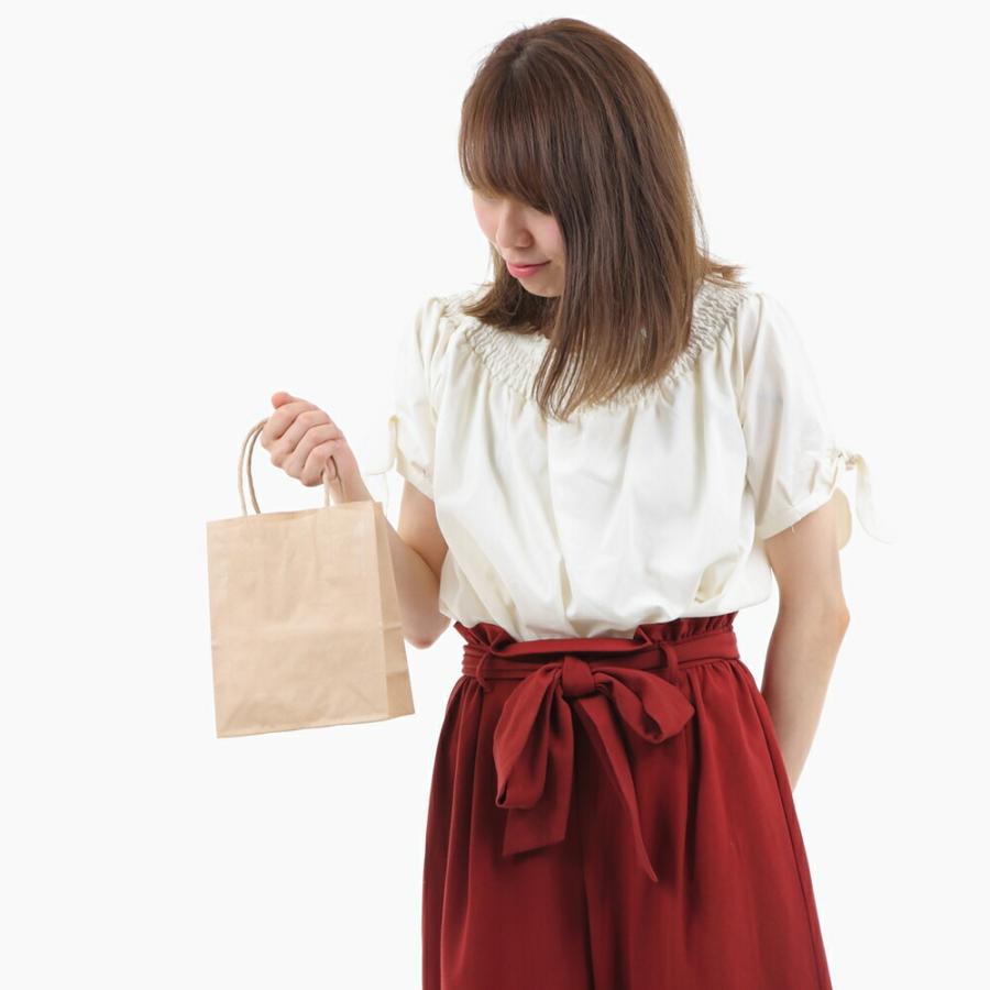 紙袋 幅広 小さめ 底広 マチ広 クラフト マチあり ミニサイズ 未晒 無地 茶 400枚 HW-8 165×85×200_7