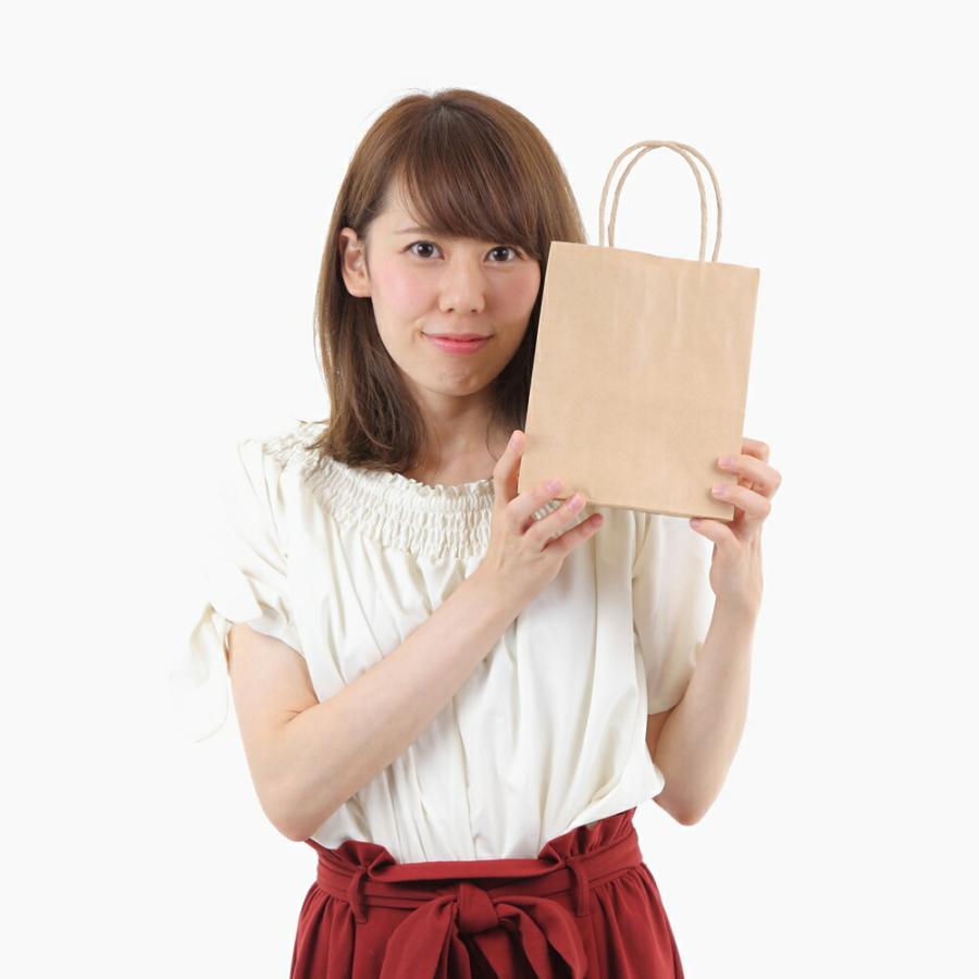 紙袋 幅広 小さめ 底広 マチ広 クラフト マチあり ミニサイズ 未晒 無地 茶 400枚 HW-8 165×85×200_10