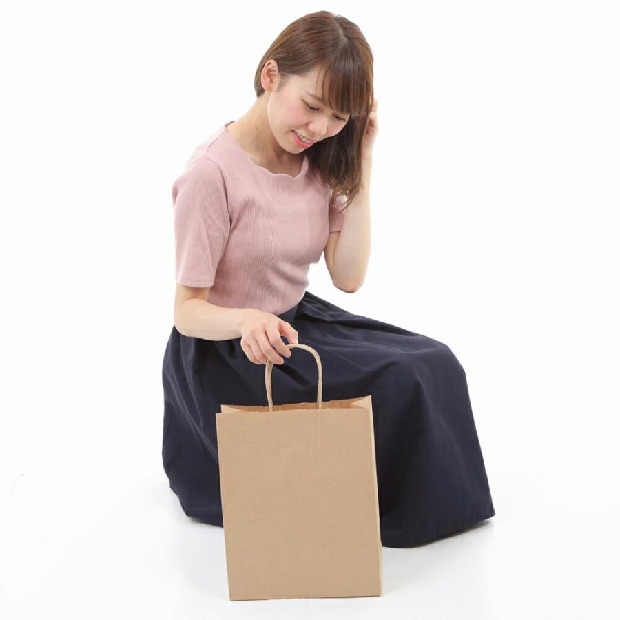 紙袋 A4 手提げ 中 取っ手 業務用 50枚 200枚 1000枚 未晒 無地 クラフト HA-4 260ｘ100ｘ330の画像
