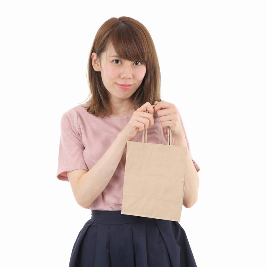 紙袋 業務用 ミニサイズ 小さいサイズ 小さめ 手提げ 小 極小 茶