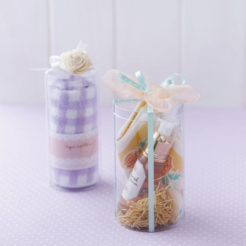 ギフトボックス 透明 丸型 筒形 円柱 クリアケース M12-10 120Φx100H 1セット80枚 クリア おしゃれ ラッピング 箱キャラメル箱 既製品 クリスマス バレンタイン 