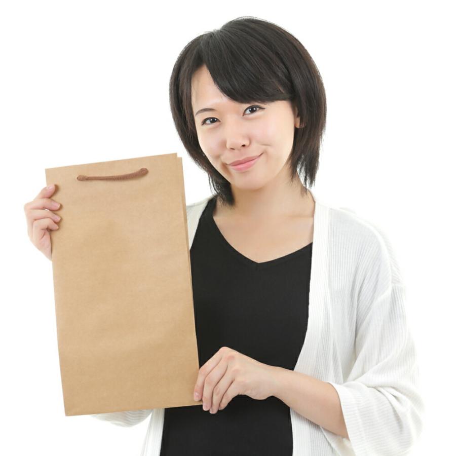 紙袋 おしゃれ 縦長 茶色 手提げ 無地 ギフト用 プレゼント 高級 K-200 10枚 50枚 300枚 200x100x365の画像